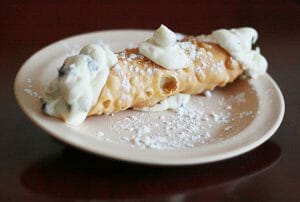 A delicious looking cannoli